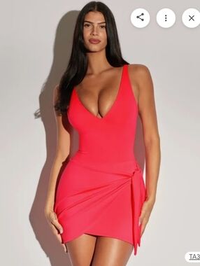 NWT TA3 SWIM Swimwear coral Size L Skirty Wrap Size L NEW